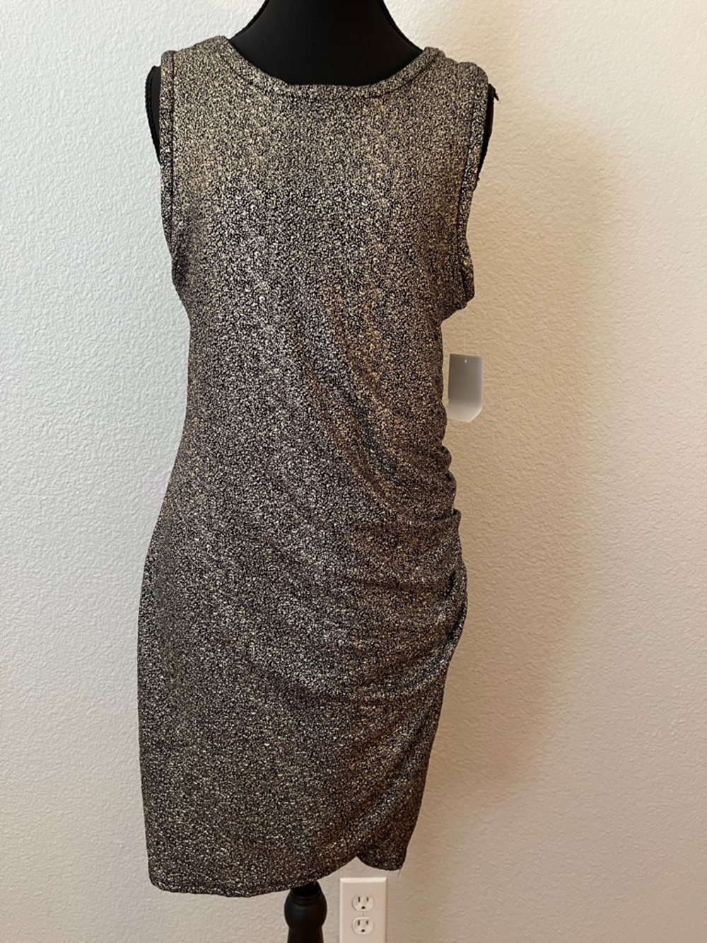 free press Silver Glitter Midi Dress
